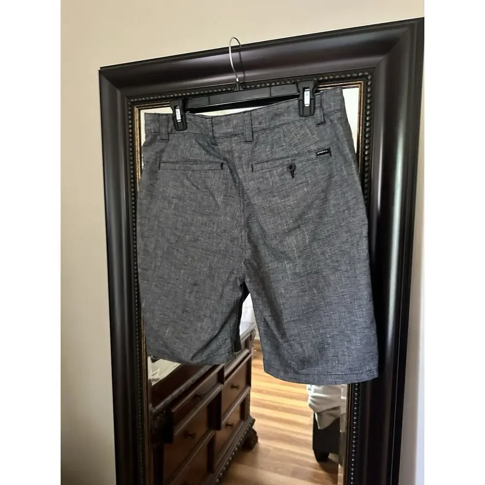 O'Neil Men's Gray Chino Shorts Size 32 10 Inch Inseam